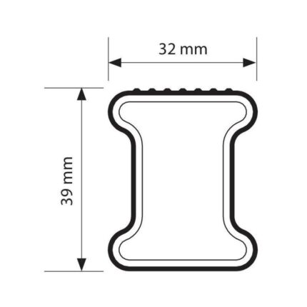 BARRA DE TECHO DE ACERO KARGO 135 CM