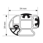 BARRA DE TECHO DE ALUMINIO KARGO PLUS150 CM