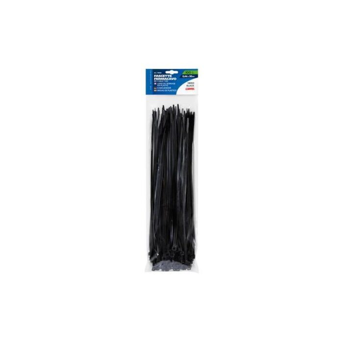 BRIDAS 30 CM NEGRO (100 PIEZAS)