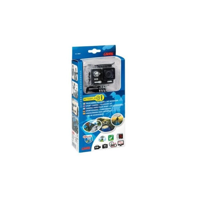 CAMARA TIPO "GO-PRO" 720 PIXEL + KIT ACCESORIOS