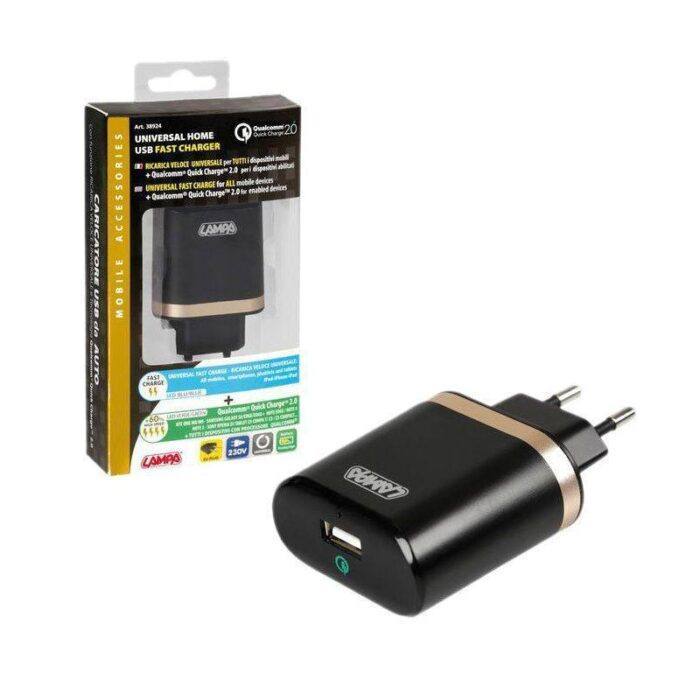 CARGADOR USB CARGA ULTRA RAPIDA 3000 mA 100/230V