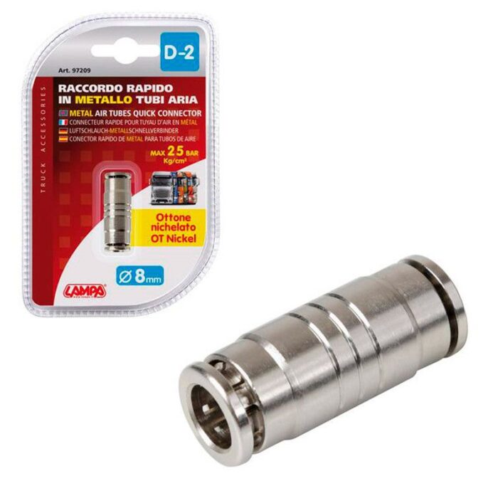 CONECTOR DE AIRE D-2 8 MM METALICO