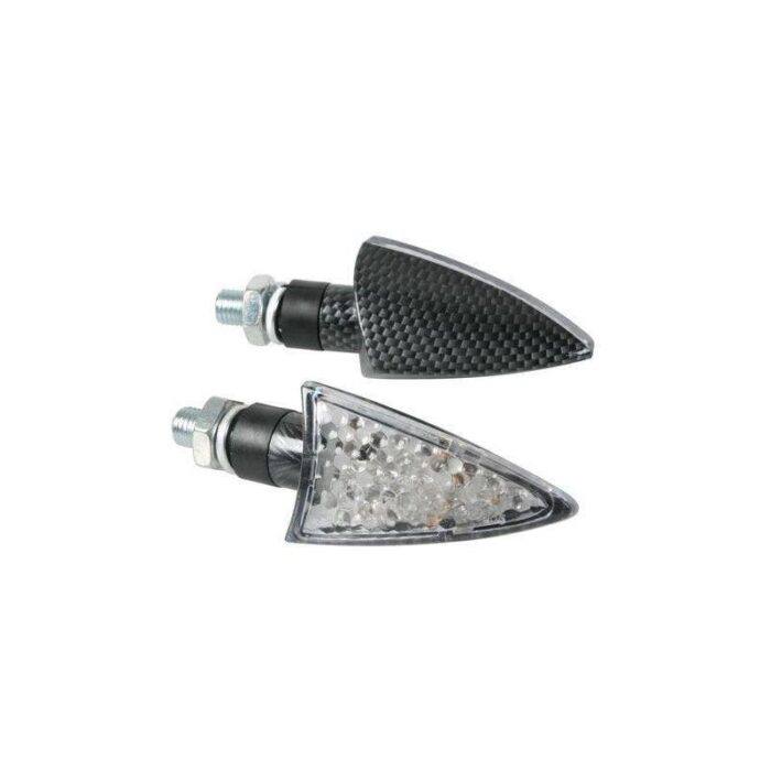 INTERMITENTE LED CARBON MODELO SPIKE 12V HOMOLOGACION E