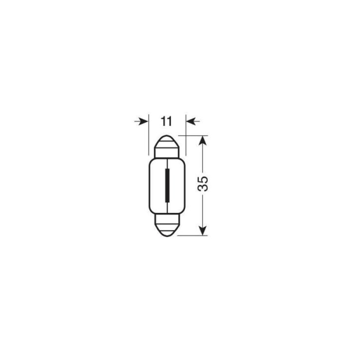 LAMPARA C5W 11X35 MM 12V 5W 2V8