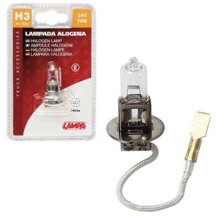 LAMPARA H3 24V 70W PK22S HOMOLOGACION E (BLISTER 1 UNIDAD)