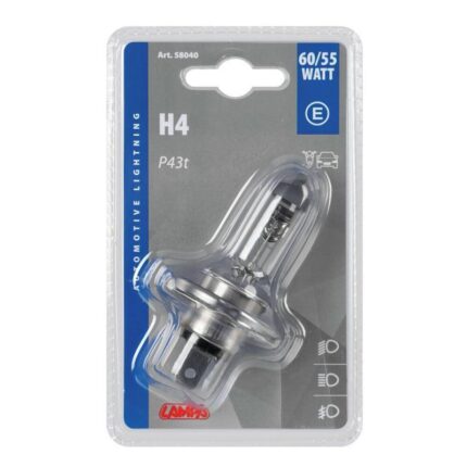 LAMPARA H4 12V 60-55W P43T HOMOLOGACION E (1 UNIDAD)