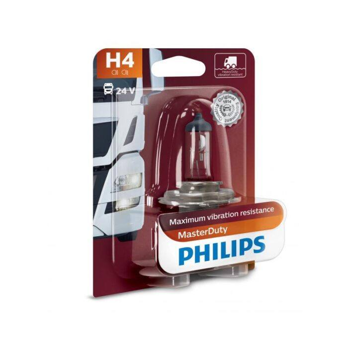 LAMPARA H4 MASTERDUTY PHILIPS 24V 75/70W P43T-38