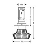 LAMPARA LED 10 - 30V-(H7)-25W - 1 PZ - D/BLISTER