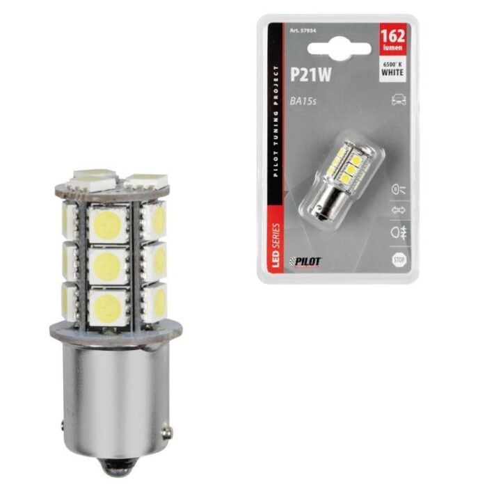 LAMPARA P21W 12 V 18SMD X 3 CHIPS BA15S (BLISTER 1 UNIDAD)