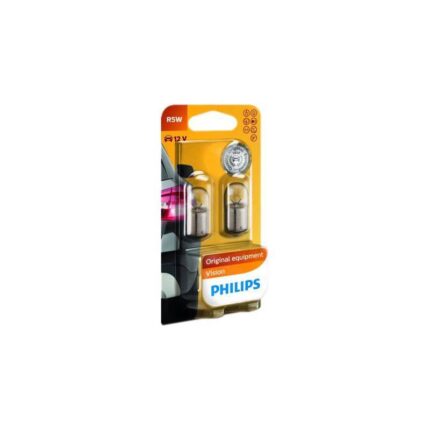 LAMPARA R5W STANDARD PHILIPS 12V 5W  BA15S 2 UNIDADES