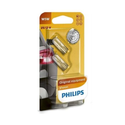 LAMPARA W5W  PHILIPS 12V (2 UNIDADES)