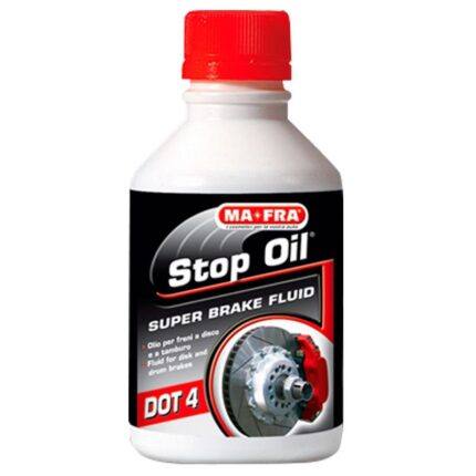 LIQUIDO PARA FRENOS STOP OIL DOT 4 MAFRA 250 ML.