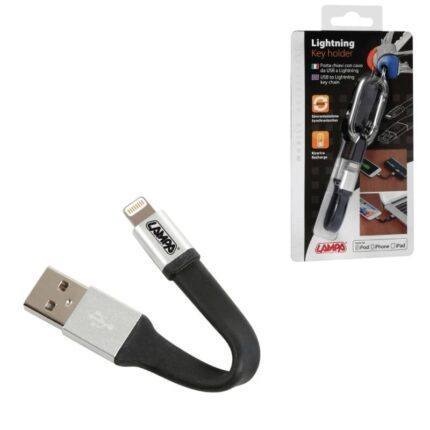 LLAVERO USB Y APPLE LIGHTNING CABLE 10 CM