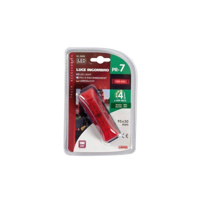 LUZ DE GALIBO 4 LED ROJO 24V