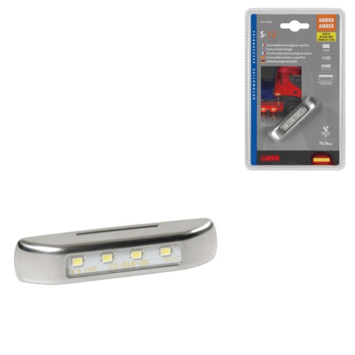 LUZ DE GALIBO 4 LED 12/24V AMBAR