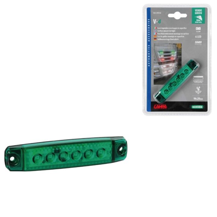 LUZ LED CON 12/24 V VERDE