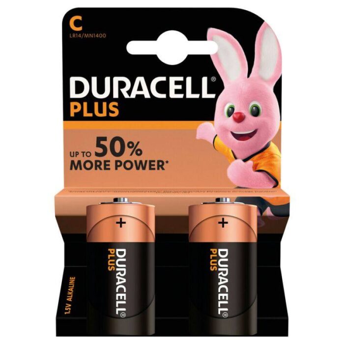 PILA ALCALINA LR-14 DURACELL PLUS 2UDS