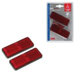 REFLECTORES RECTANGULARES ROJOS 90X35 MM 2 PIEZAS