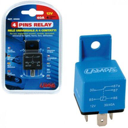 RELE UNIVERSAL 4 PINS 12V 30/40A