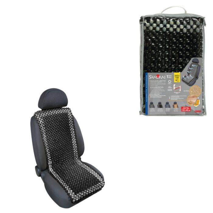 RESPALDO ASIENTO BOLAS MADERA "SAMURAI" GRIS