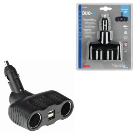 TOMA MECHERO DUO-4 2 TOMAS STANDARD 2 USB 12/24V