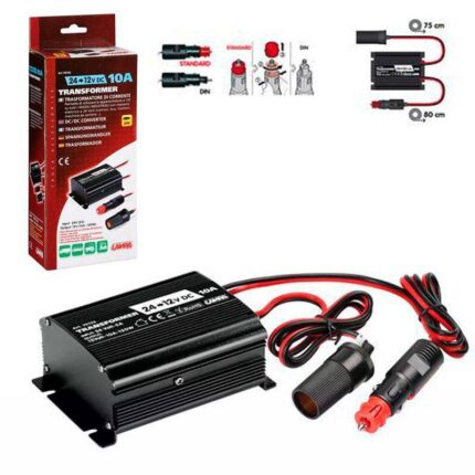 TRANSFORMADOR DE 24V A 12V 10A CABLE 75 CM